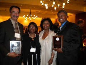 Dr. Watkins and Jerry Gaines receive Influential Alumni Awards at the 2010 Virginia Tech Black Alumni Reunion.