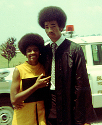 Myron Rimm and James Watkins at Virginia Tech graduation in 1971.